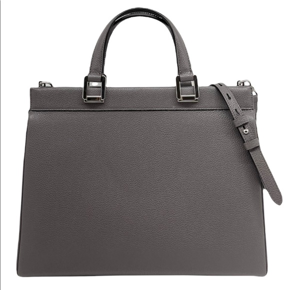 Gucci New GG Zumi Logo Horsebit Grain Leather Top Handle Purse/Grey Shoulder Bag - Picture 5 of 12